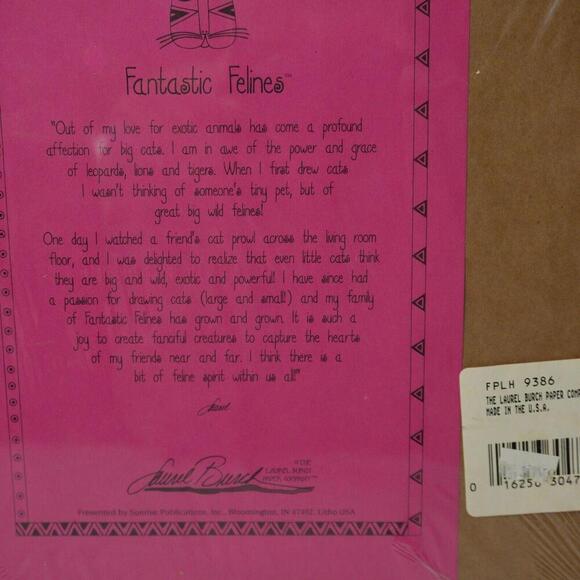 Laurel Burch Art Print 10x8" Share Dreams Inspire Love Cats Fantastic Felines US - Picture 3 of 5